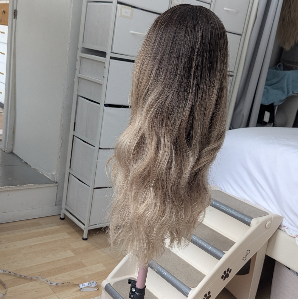 Ombre Brown and Blonde Wig 24-25", Synthetic - Picture 2 of 11